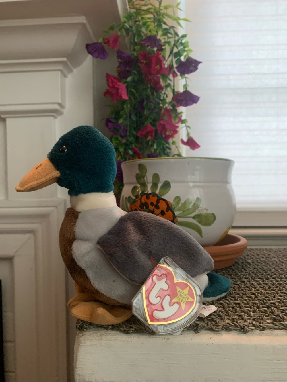 Ty Vintage 1998 Jake the Mallard Duck Plush Beanie Baby